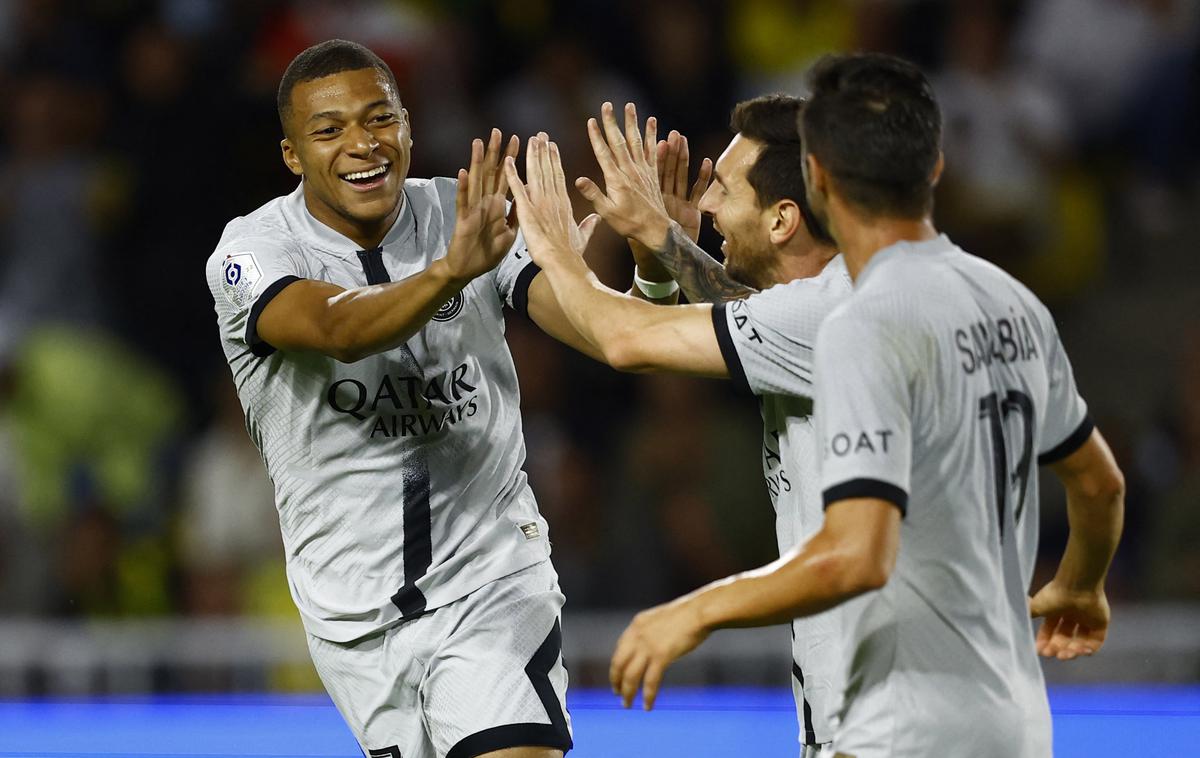 Kylian Mbappe | Kylian Mbappe je zadel dvakrat v polno in se pridružil klubskemu soigralcu Neymarju na vrhu lestvice najboljših strelcev. | Foto Reuters