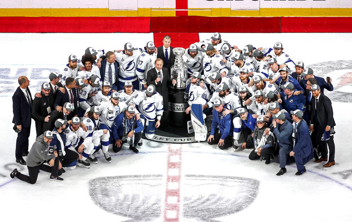 Tampa Bay Lightning | Za skoraj vse hokejiste Tampa Bay Lightning je letošnji Stanleyjev pokal prvi v karieri. | Foto Getty Images