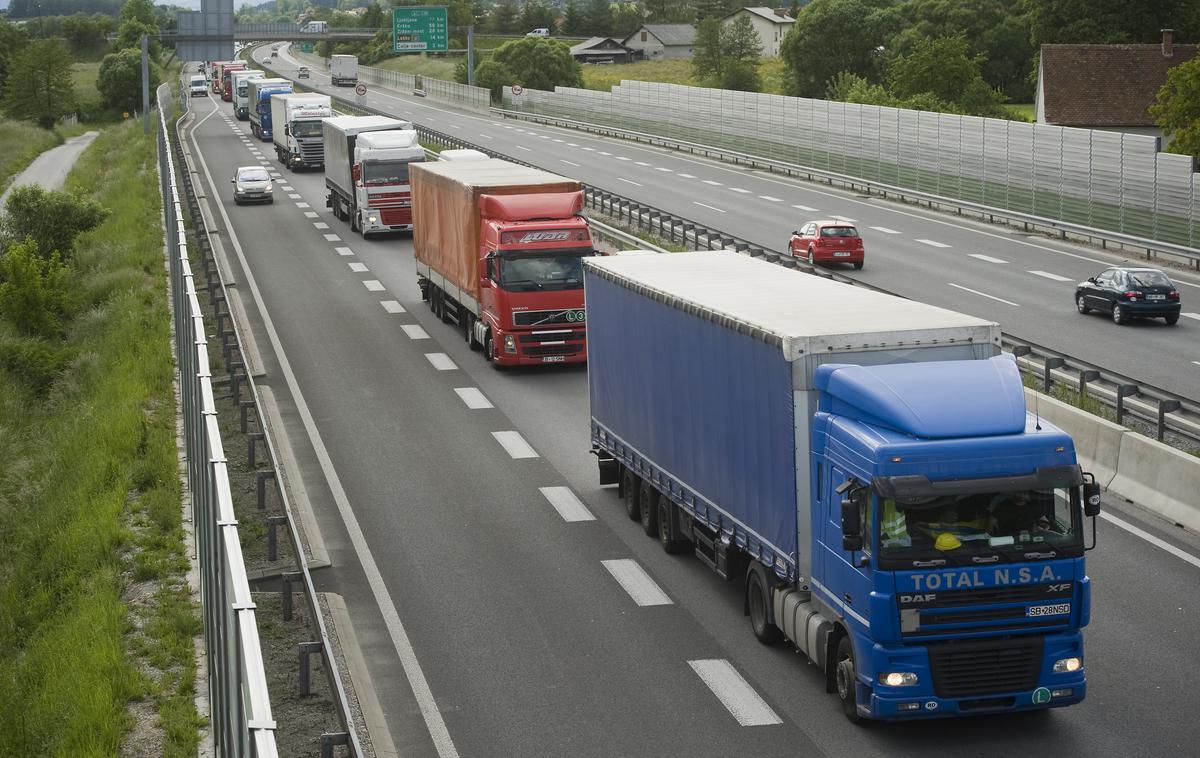 Tovornjak avtocesta gneča | Foto Bor Slana