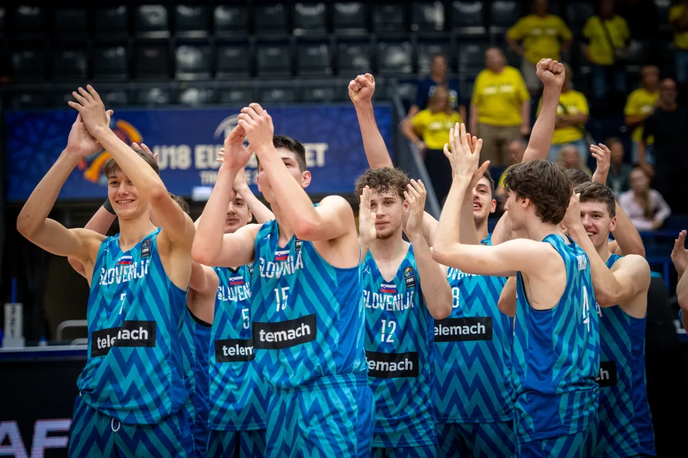 Slovenska košarkarska reprezentanca U18, EP 2024 | Mladi slovenski košarkarski upi se bodo v nedeljo potegovali za bron na evropskem prvenstvu. | Foto Fiba Europe