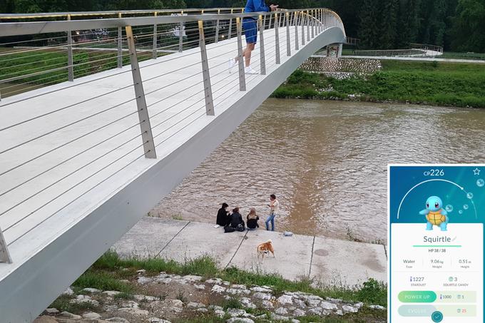 Ob vračanju iz parka smo pod mostom opazili gručo mladih, oblečenih v črno. Kadijo, pijejo alkohol, jemljejo mamila, kajne? "Ne, čakamo na vodne Pokemone," je bil odgovor. Ob takšnem odgovoru bi kdo lahko mislil, da se norčujejo, a drži - obstaja namreč več vrst bitij Pokemon (strupeni, skalnati, žuželkasti, leteči, električni), vodne (primer spodaj desno) pa res najpogosteje najdemo ob rekah, jezerih in morju. | Foto: 