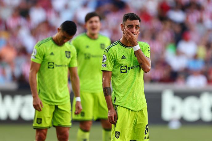 Brentford Manchester United | Po sobotni blamaži proti Brentfordu so morali igralci Manchester Uniteda v nedeljo na kazenski trening. | Foto Reuters