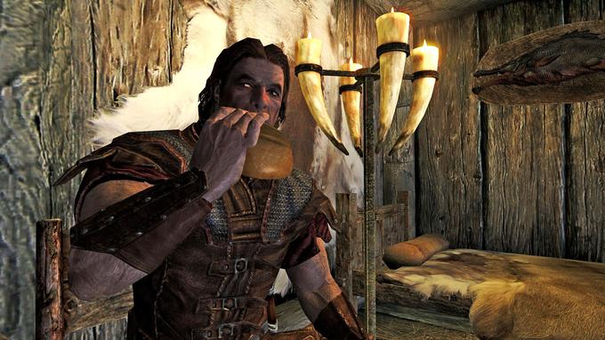 Še enkrat omenimo Skyrim. Če junak v inventarju nosi preveč stvari in je zato pretežak za normalno hitro premikanje, lahko to težavo reši tako, da poje in popije za sto kilogramov hrane in čarobnih napojev, ki jih nosi s sabo v malhi. Takoj bo namreč tehtal sto kilogramov manj. | Foto: 