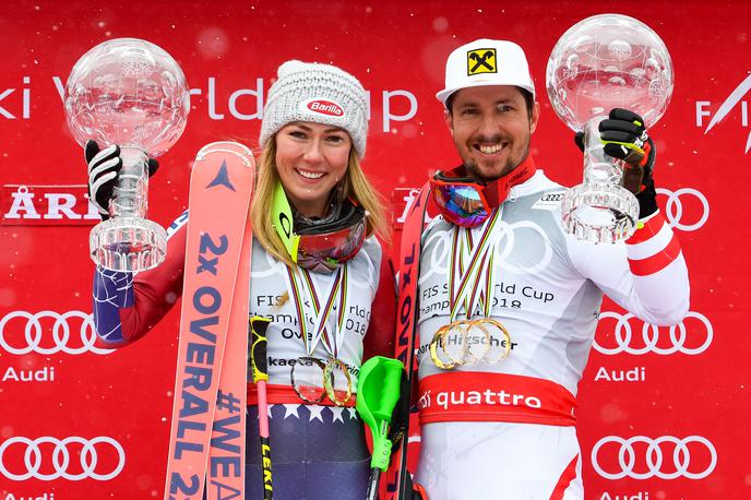 Mikaela Shiffrin in Marcel Hirscher | Foto Getty Images