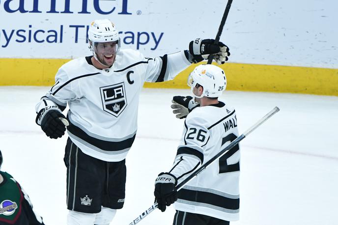 Anže Kopitar | Anže Kopitar se je takole veselil svoje tisoče točke v ligi NHL. | Foto Guliverimage