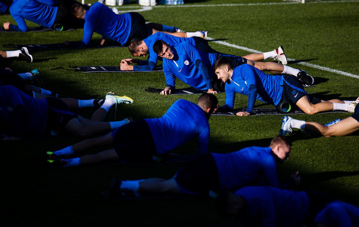 Slovenska nogometna reprezentanca trening Benjamin Šeško | Slovenska reprezentanca do sobotne tekme nadaljuje s pripravami na Brdu pri Kranju. | Foto Sportida