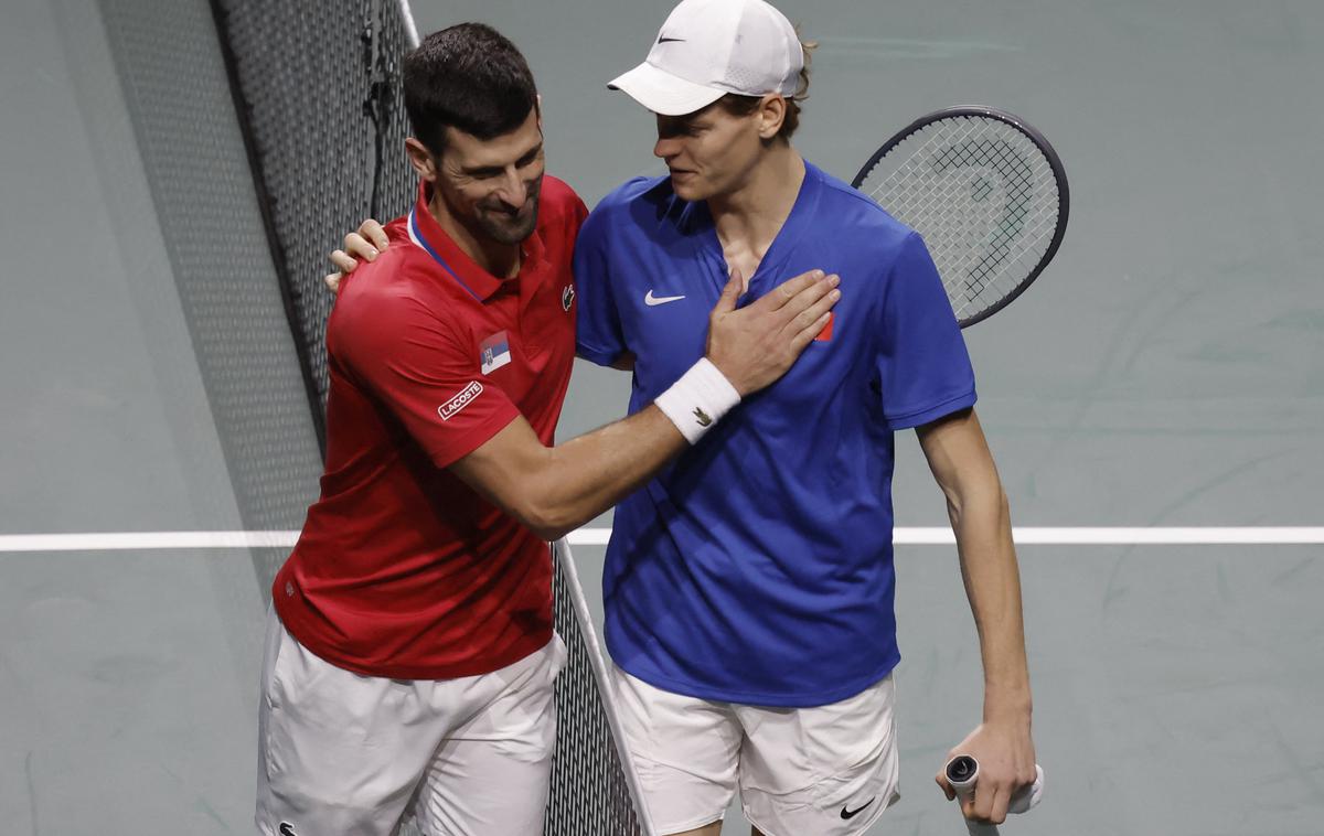 Jannik Sinner Novak Đoković | Novak Đoković je športno priznal poraz proti Janniku Sinnerju. | Foto Reuters