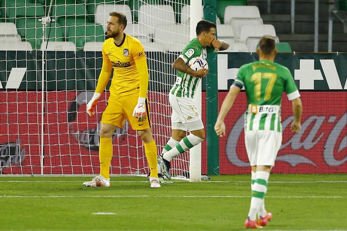 Jan Oblak | Jan Oblak je bil premagan v 20. minuti, ko je mrežo Atletica zatresel Cristian Tello. | Foto Reuters