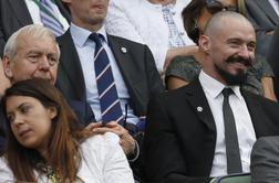 Hugh Jackman z brki Filipa Flisarja na Wimbledonu