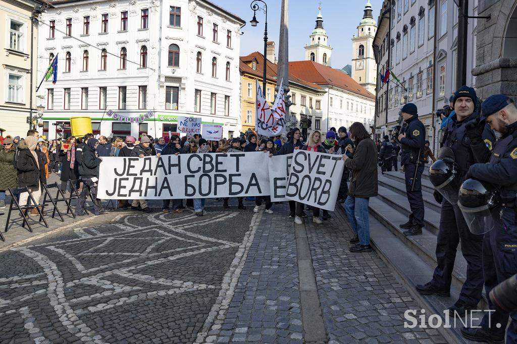 Shod v podporo študentov v Srbiji