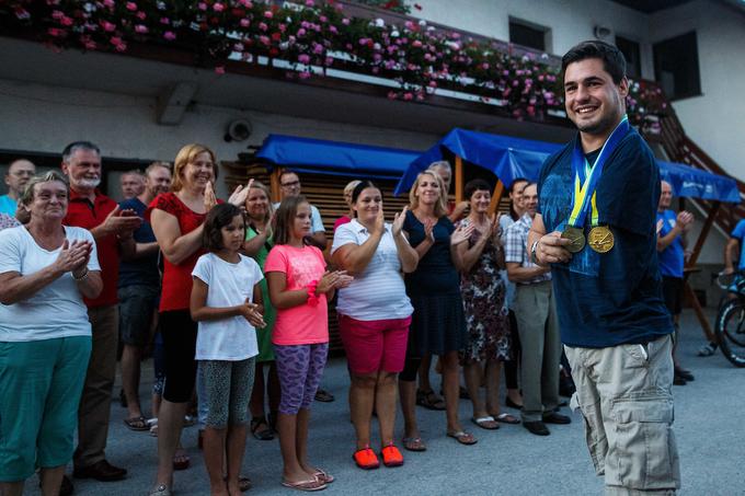 Na sprejemu v domačih Podbrezjah leta 2018 | Foto: Grega Valančič Sportida