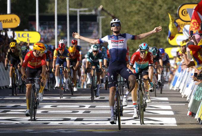 Kasper Asgreen je bil najhitrejši iz ubežne skupine. | Foto: Reuters