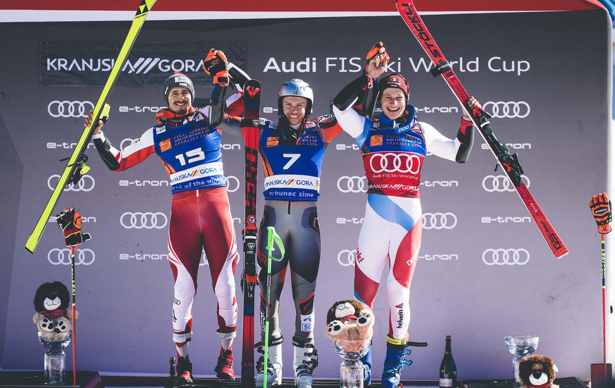 pokal Vitranc Kristoffersen Kranjec | Henrik Kristoffersen je dobil še drugi veleslalom v dveh dneh. | Foto Grega Valančič/Sportida