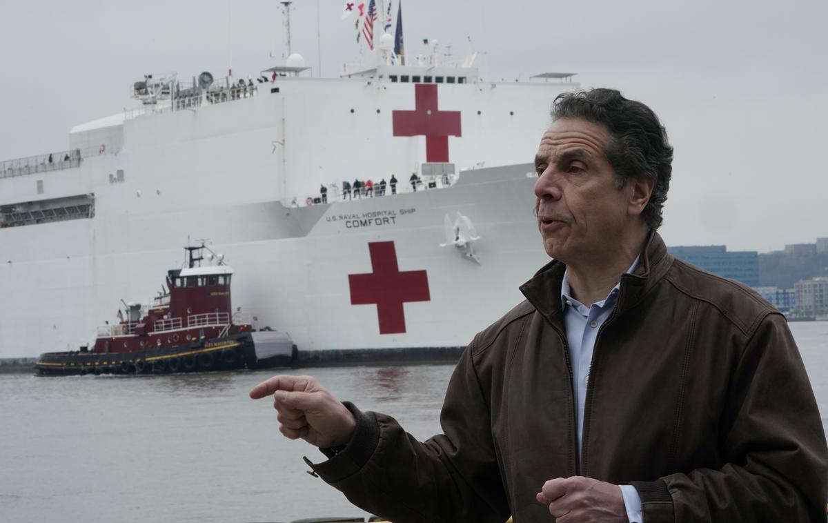 Andrew Cuomo | Guverner države New York Andrew Cuomo napoveduje, da bo po državi zmanjkalo ventilatorjev v naslednjih šestih dneh. | Foto Reuters