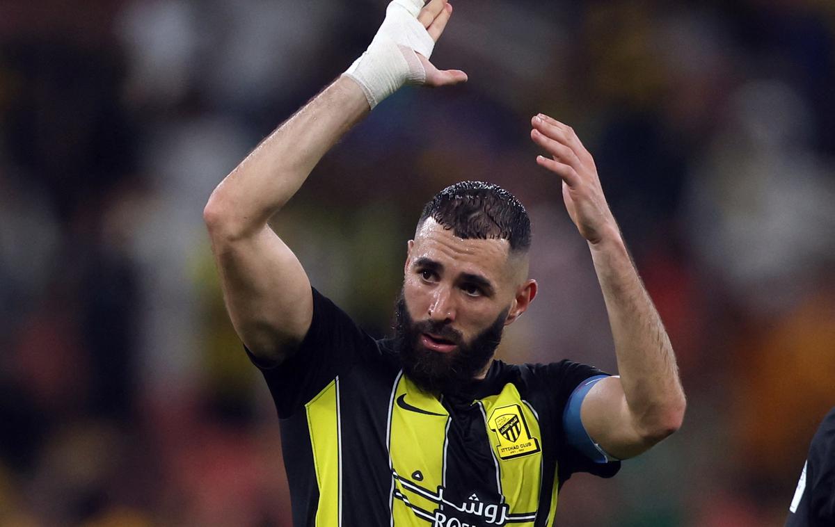 Al-Ittihad Karim Benzema | Karim Benzema je zadel v 40. minuti. | Foto Reuters