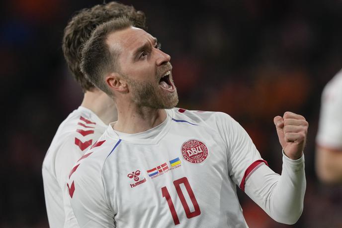 Christian Eriksen | Danski nogometaš Christian Eriksen je devet mesecev po zastoju srca na tekmi evropskega prvenstva spet oblekel nacionalni dres in zabil gol.  | Foto Guliverimage