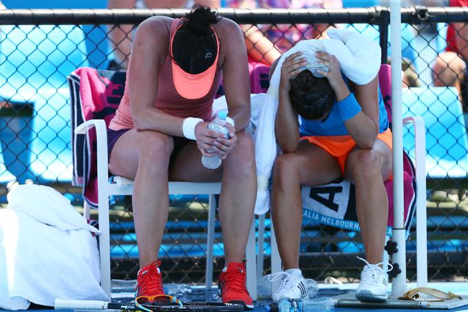 Igralci in igralke so imeli z vročinskim valom v Melbournu opravka že v začetku leta 2018. | Foto: Guliverimage/Getty Images