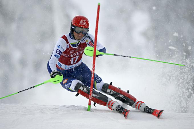 Štefan Hadalin je v drugi vožnji pokvaril svojo uvrstitev. | Foto: Getty Images