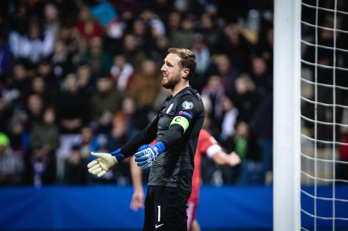 Slovenija : Rusija, slovenska nogometna reprezentanca, Jan Oblak | Jan Oblak je bil na prvem srečanju slovenske nogometne reprezentance v Mariboru po letu 2015 dvakrat premagan. | Foto Blaž Weindorfer/Sportida