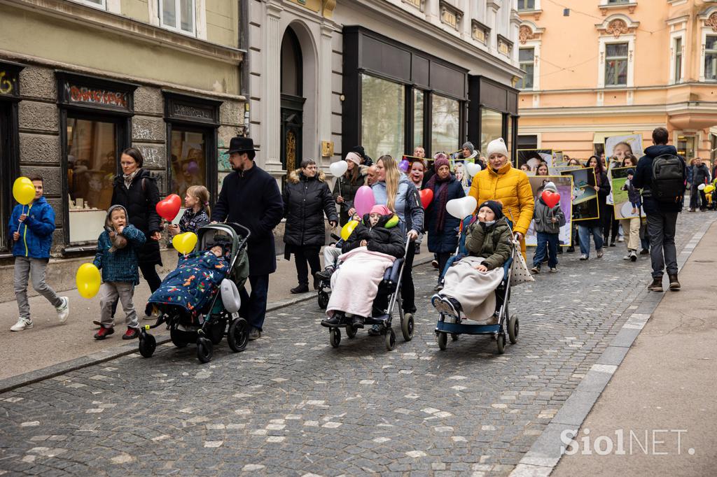 redke bolezni, pohod po Ljubljani