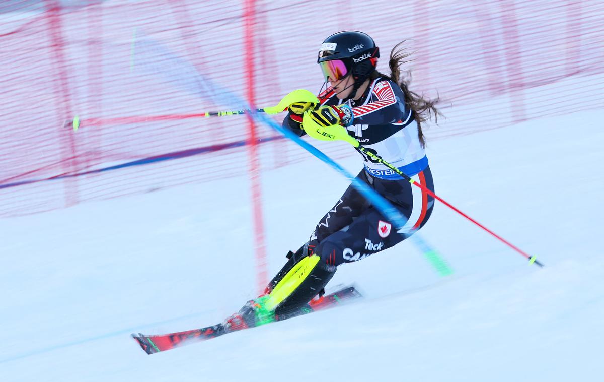 SP slalom Laurence St-Germain | Laurence St-Germain je prav na svetovnem prvenstvu prvič prismučala na stopničke. | Foto Reuters