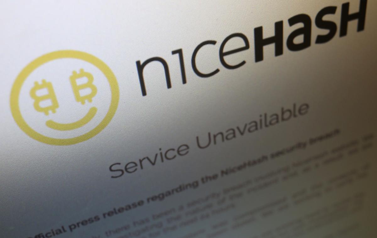 Nicehash | Takole je bila dva tedna po napadu videti spletna stran nicehash.com. Na njej je pisalo: Storitev ni na voljo. | Foto Reuters