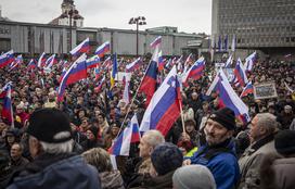 Protestni shod upokojencev, ki ga je pripravila ljudska iniciativa Glas upokojencev Slovenije. Upokojenci