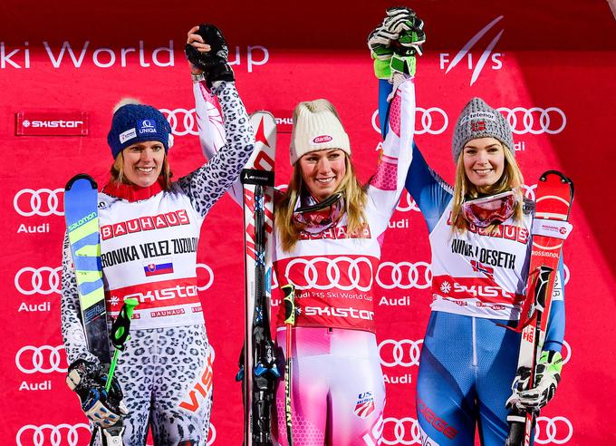 Medtem ko se je Veronika Velez-Zuzulova (levo) poslovila, Nina Haver-Loeseth (desno) pa bo zaradi poškodbe izpustila prvo tekmo, bo Mikaela Shiffrin prihodnjo soboto začela svoj pohod do tretjega velikega globusa. | Foto: Sportida