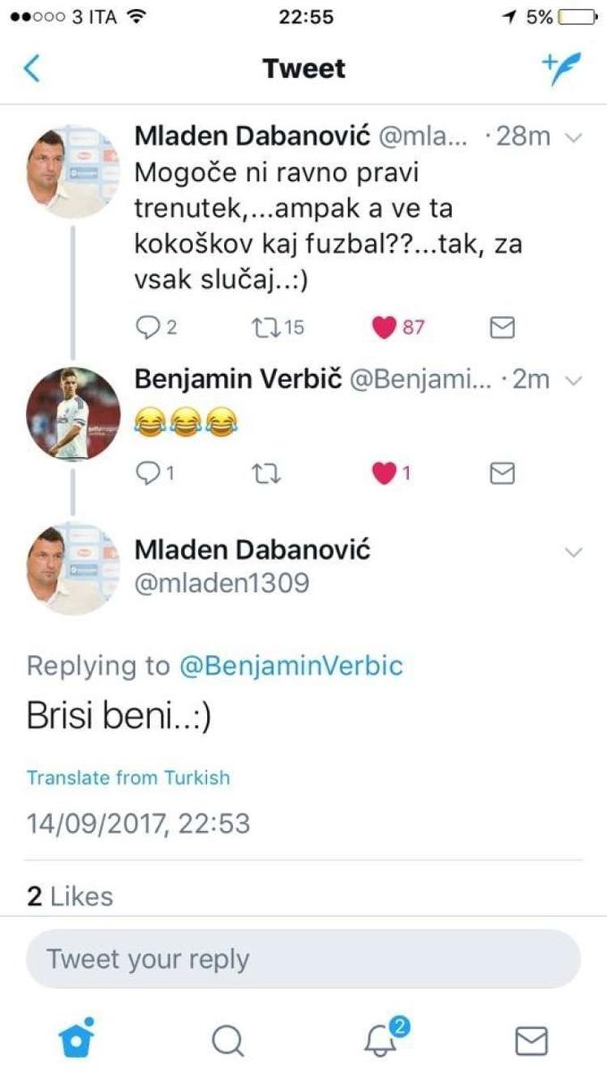 Benjamin Verbič | Foto: Twitter - Voranc