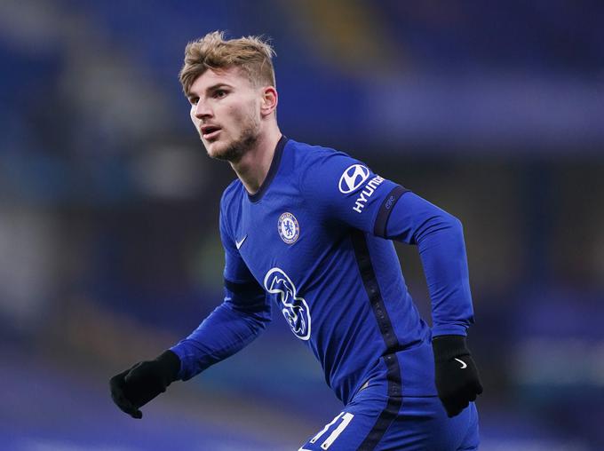 Timo Werner pri Chelseaju ni upravičil slovesa serijskega nogometnega strelca. | Foto: Reuters