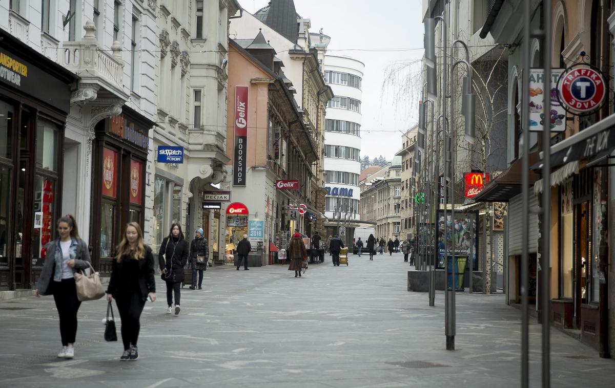 Čopova ulica | V zadnji raziskavi, ki so jo v družbi izvedli med 18. in 21. marcem na vzorcu 513 spletnih anketirancev, jih je največ, to je 76 odstotkov, odgovorilo, da jih najbolj skrbi inflacija, ki je sicer glavna skrb anketiranih, odkar raziskavo izvajajo.  | Foto Ana Kovač