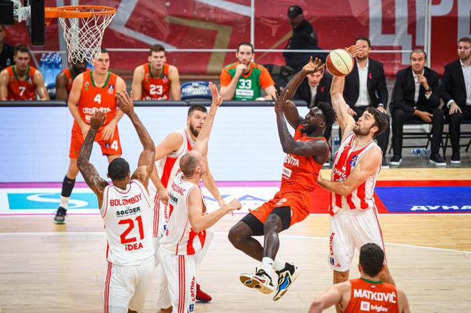 Crvena zvezda : Cedevita Olimpija, liga ABA | Cedevita Olimpija je na gostovanju pri Crveni zvezdi izgubila za 43 točk. | Foto ABA League j.t.d./Dragana Stjepanovic