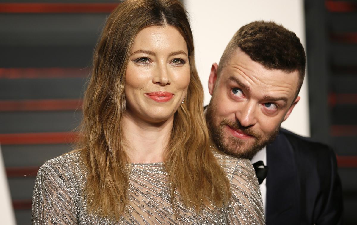 jessica biel, justin timberlake | Jessica Biel in Justin Timberlake sta poročena od leta 2012, tri leta pozneje se jima je rodil sin Silas. | Foto Reuters