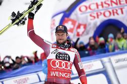 Svindal prvič slavil na smuku v Wengnu, do točk tudi Kline