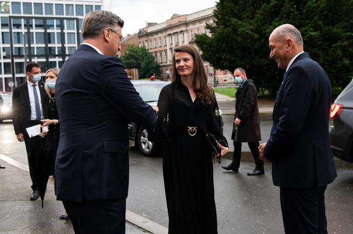 Janez Janša in Urška Bačovnik Janša na obisku na Hrvaškem | Foto Vlada RS