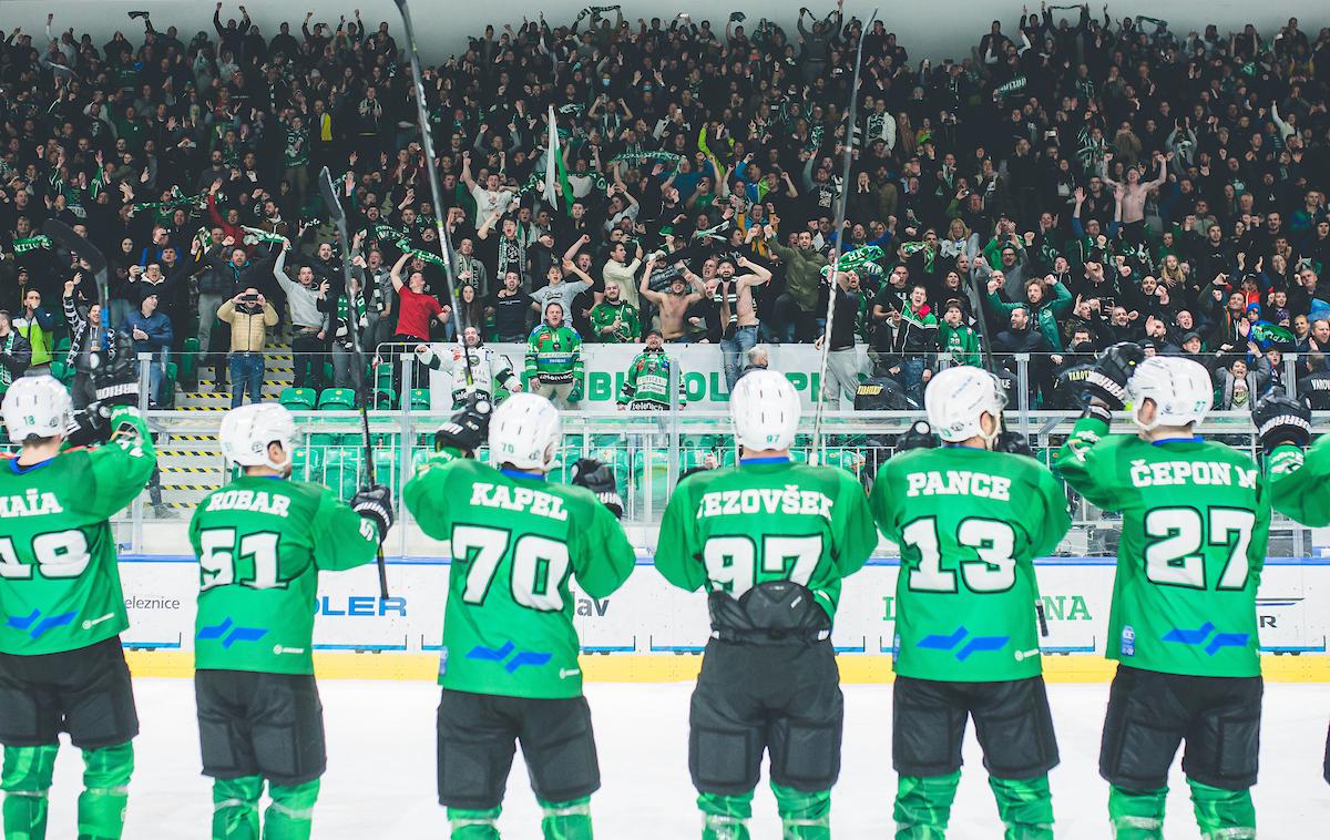 HK Olimpija VSV Beljak | Olimpija je pred okoli 3.500 gledalci z golom v 79. minuti izsilila odločilno sedmo tekmo proti Beljaku. Ta bo na sporedu v torek na Koroškem. | Foto Grega Valančič/Sportida