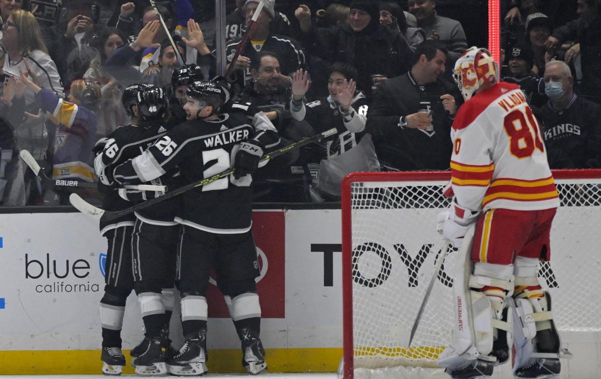 Los Angeles Kings | Kralji so za četrto zaporedno zmago v podaljšku premagali Calgary. | Foto Guliverimage