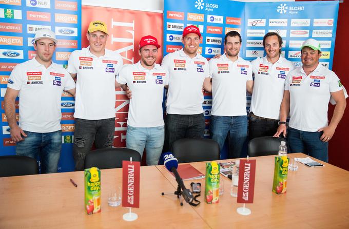 Martin Čater, Štefan Hadalin, Miha Hrobat, Andrej Šporn, Boštjan Kline, Rok Perko in Peter Pen se bodo že čez dva tedna vrnili na sneg. | Foto: Sportida