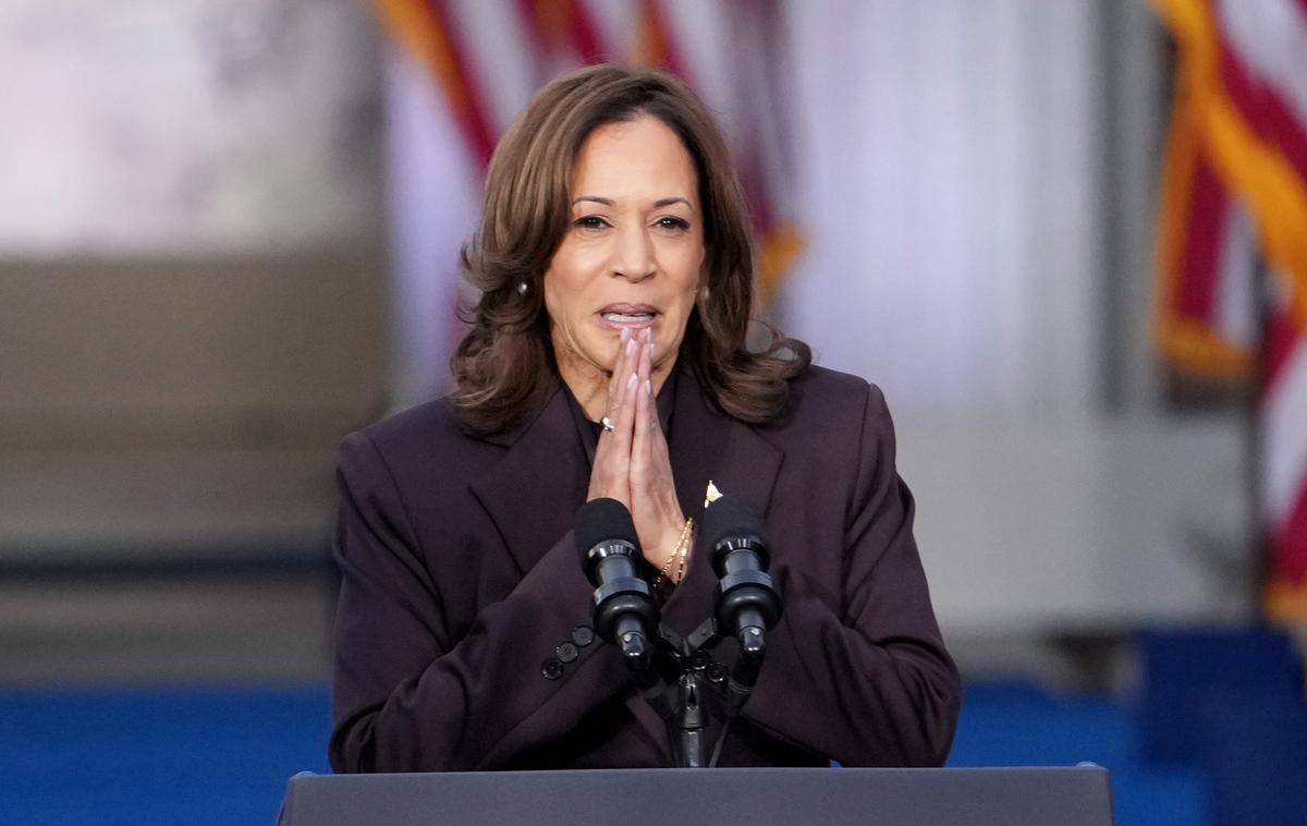 Kamala Harris | Kamala Harris med govorom, med katerim je priznala poraz proti republikancu Donaldu Trumpu. | Foto Profimedia