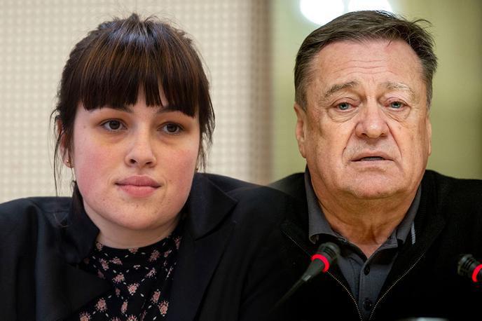 Nika Kovač, Zoran Jankovič | "Mestno občino Ljubljana pozivamo, da ustavi vsa gradbena dela, povezana s kanalom C0, do zaključka presoje vplivov na okolje," je dejala Nika Kovač. | Foto STA