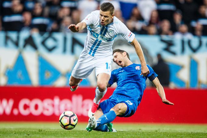 Roman Bezjak je v tej sezoni jeseni zaman naskakoval zadetke v Nemčiji, nato pa se kot posojeni nogometaš Darmstadta vrnil na Reko. | Foto: Grega Valančič/Sportida