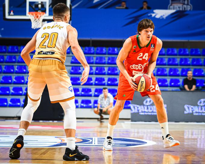 Cedevito Olimpijo je tik pred začetkom nove sezone uradno okrepil Jaka Klobučar, ki je že pred tem treniral z ljubljansko zasedbo. | Foto: Dragana Stjepanović/ABA