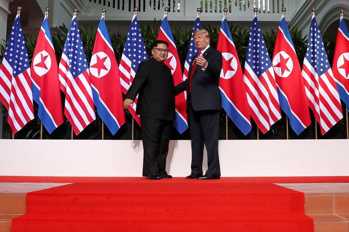 Srečanje Donalda Trumpa in Kim Jong-una v Singapurju | Foto Reuters