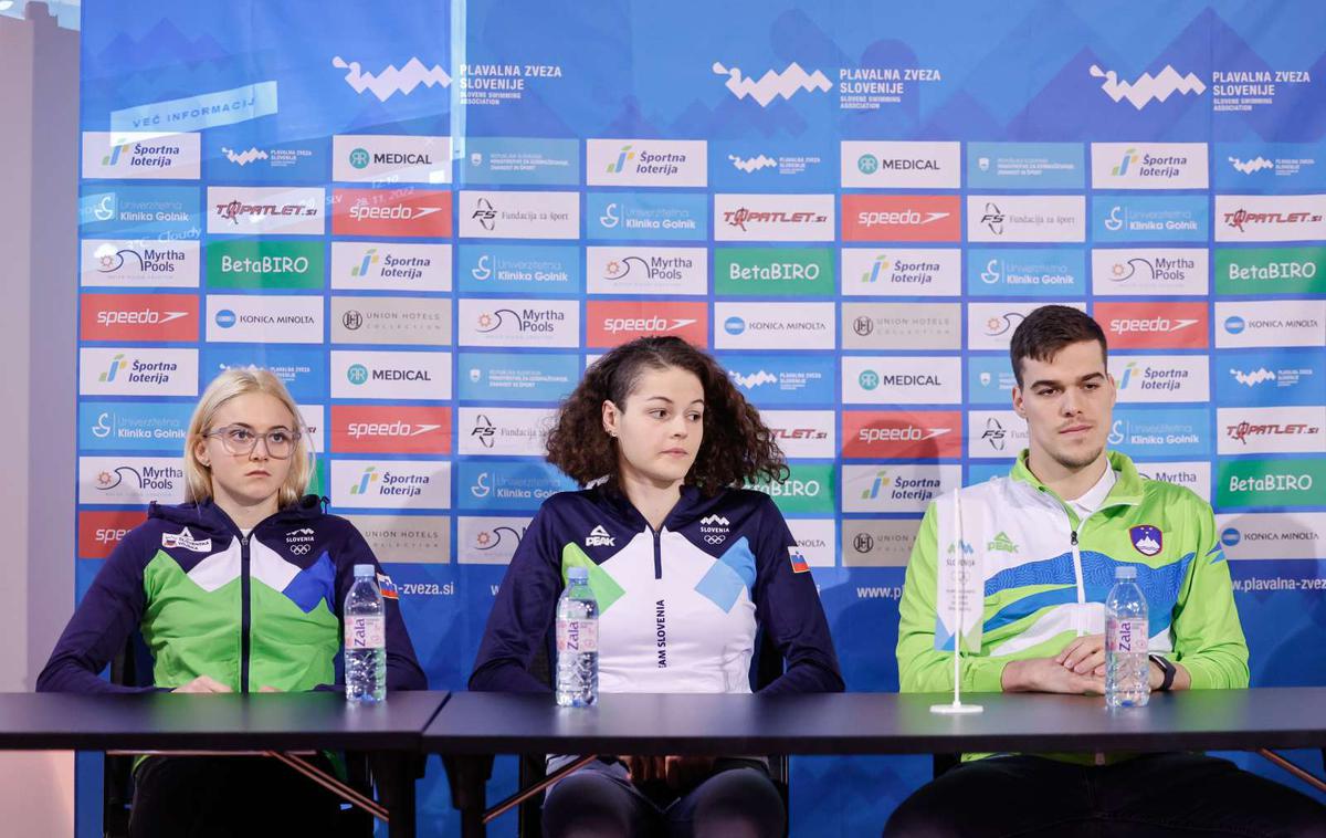 plavanje, Plavalana zveza Slovenije | Neža Klančar, Katja Fain in Peter John Stevens - trojica, ki bo branila slovenske barve. Ob njih bo na svetovnem prvenstvu nastopila še Tara Vovk. | Foto Nebojša Tejić/STA