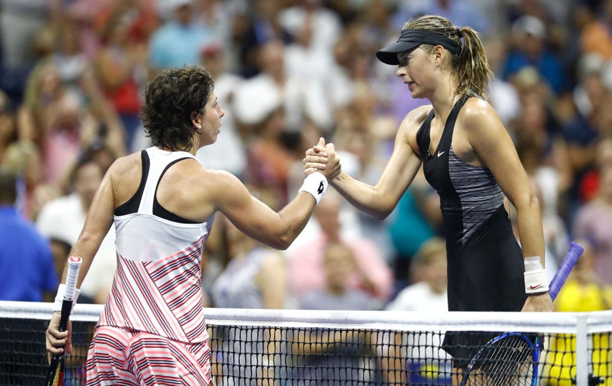 Carla Suarez-Navarro in Marija Šarapova | Madison Keys se je brez težav uvrstila v četrtfinale. | Foto Guliver/Getty Images