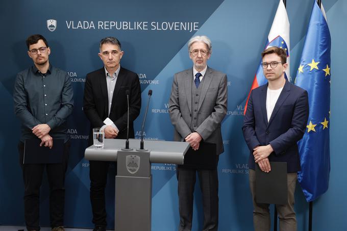 Novinarska konferenca ministrstva za solidarno prihodnost ob končanem arhitekturnem natečaju za popoplavne nadomestitvene stanovanjske stavbe | Foto: Nebojša Tejić/STA