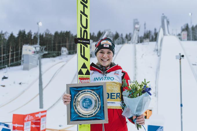 Marita Kramer je po dveh zmagah v Rusiji vodilna v seštevku turneje Blue Bird. | Foto: Sportida