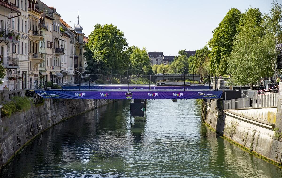 Trampolin na Ljubljanici | Trampolinski most bo odprt od 10. pa vse do 21. ure. | Foto Ana Kovač