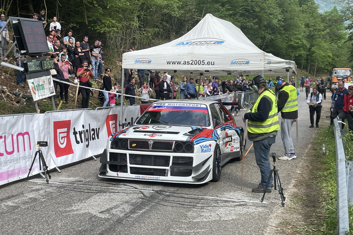 GHD Tolmin | Milan Bubnič (lancia delta) na štartu gorskohitrostne dirke v Tolminu | Foto Gregor Pavšič