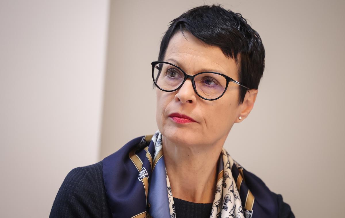 Marta Kos | Predstavnica politične stranke Gibanje Svoboda Marta Kos je na včerajšnjem volilnem soočenju na Televiziji Slovenija zahtevala odstop generalnega direktorja RTV Slovenija Andreja Graha Whatmougha. | Foto STA